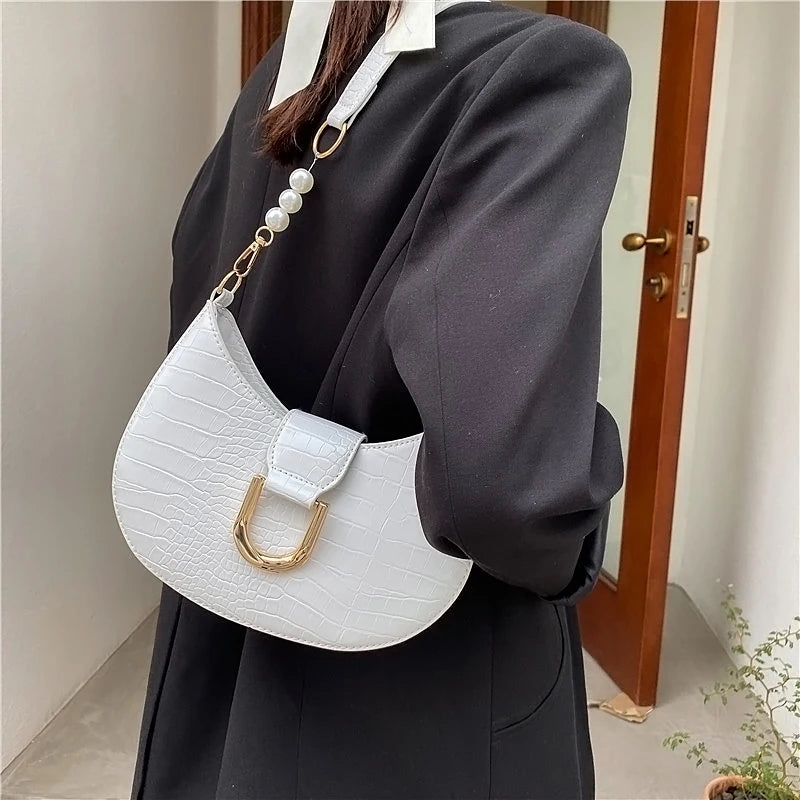 Women Small Messenger Handbag PU Leather Travel Single-Shoulder Bag