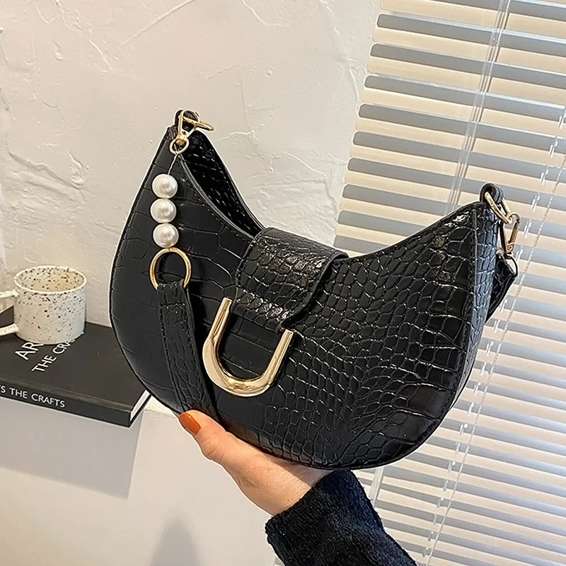 Women Small Messenger Handbag PU Leather Travel Single-Shoulder Bag