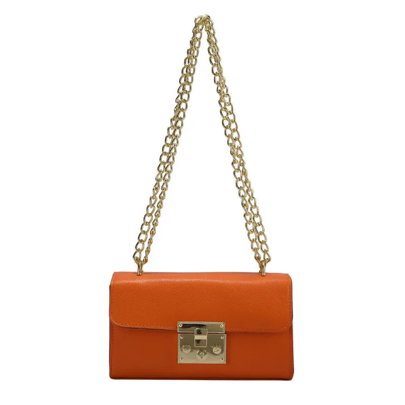 Retro Lock Shoulder Messenger Small Square Bag Clutch Purse Hand Bag