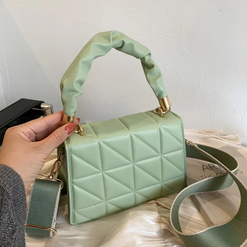 Women Bag Handbag Embossed Rhombus Small Square Shoulder Messenger Crossb