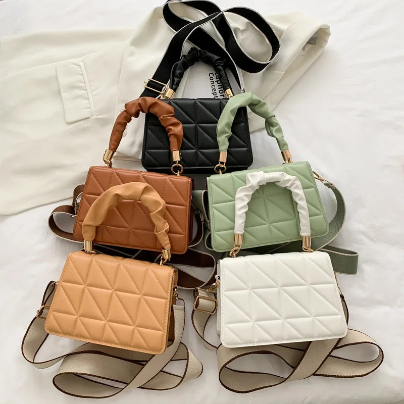 Women Bag Handbag Embossed Rhombus Small Square Shoulder Messenger Crossb