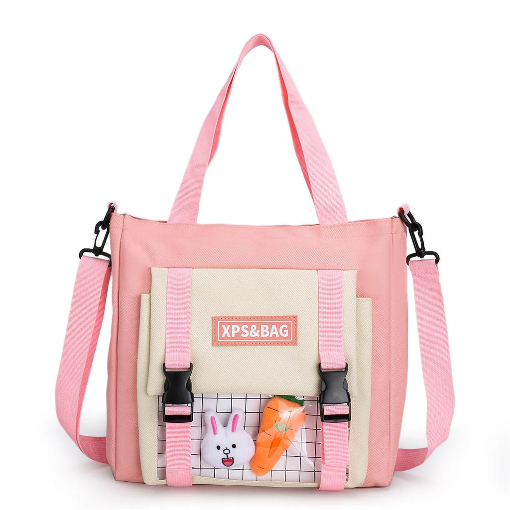 Canvas Shoulder Bag Korean Japanese Crossbody Satchel