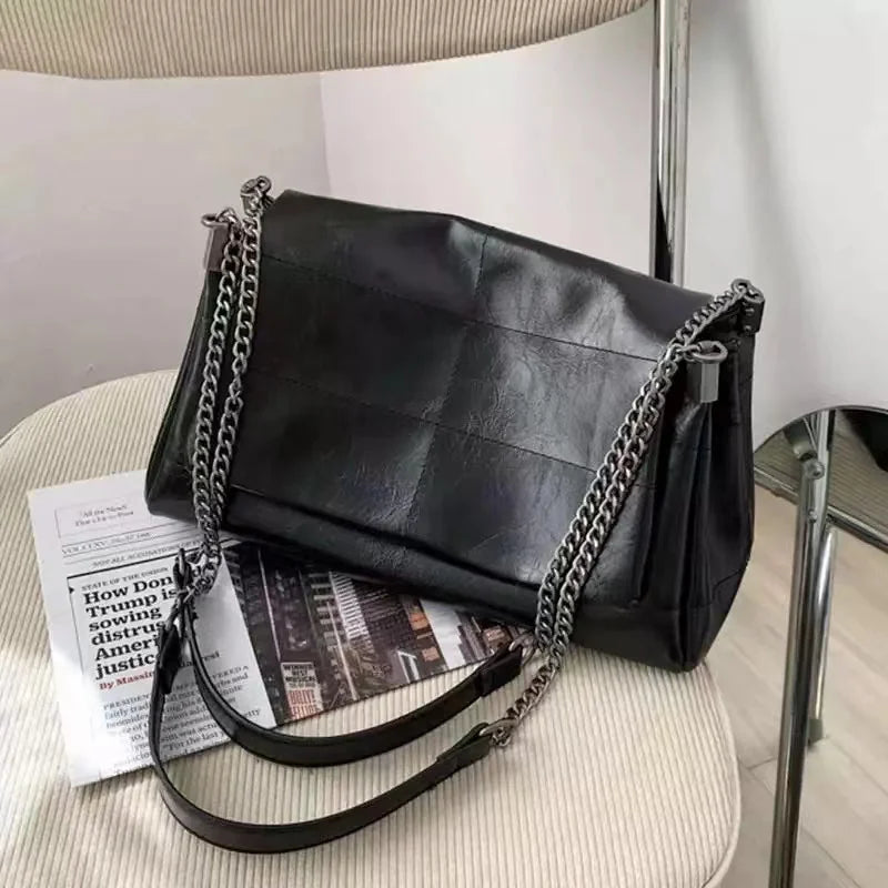Women Shoulder Bag Chain Messenger Bag Soft Leather Purse Handbags Sac A Main