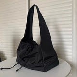 Canvas Bucket Shoulder Bag Zipper Tote Bag