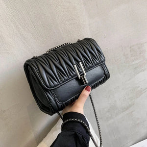 Women Crossbody Bag Chain Messenger PU Leather Small Bag