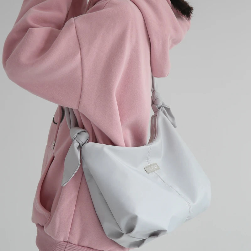 Nylon Bucket Shoulder Bag Tote Bag