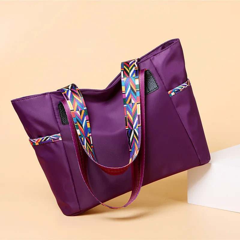Women Bag Nylon Cloth Large Capacity Wild Shoulder Tote Handbag School Bag