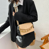 Embroidered Square Crossbody Bag Small Women Shoulder Messenger Bag