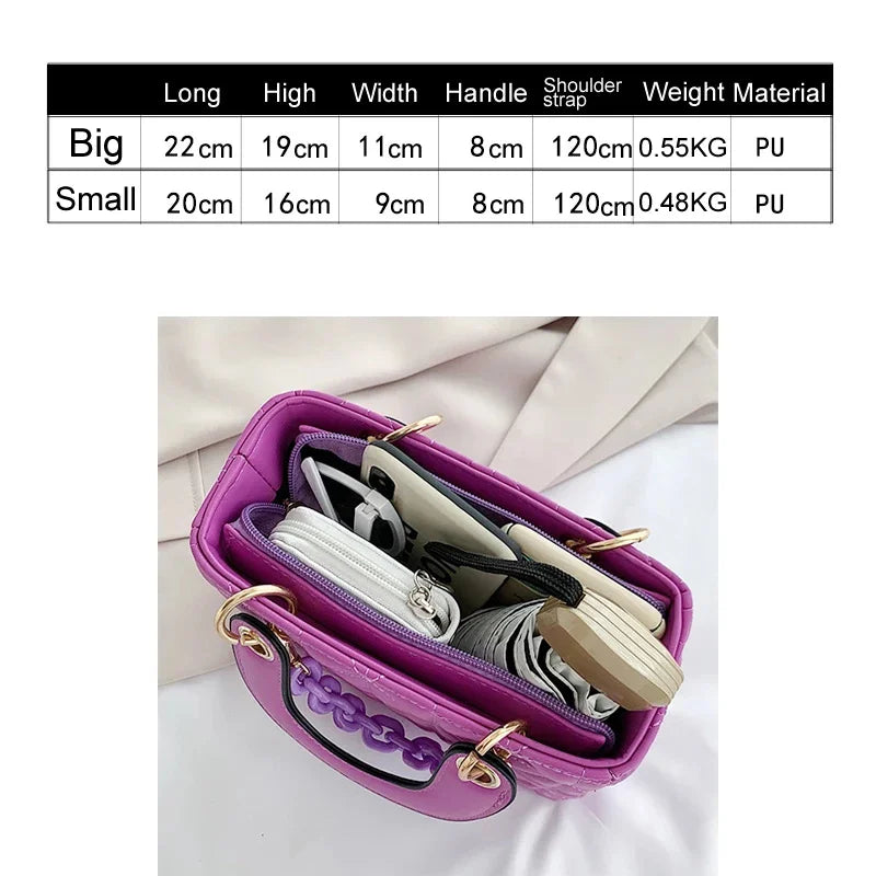 Chain Handbags Shoulder Bag Crossbody PU Flap Female Messenger