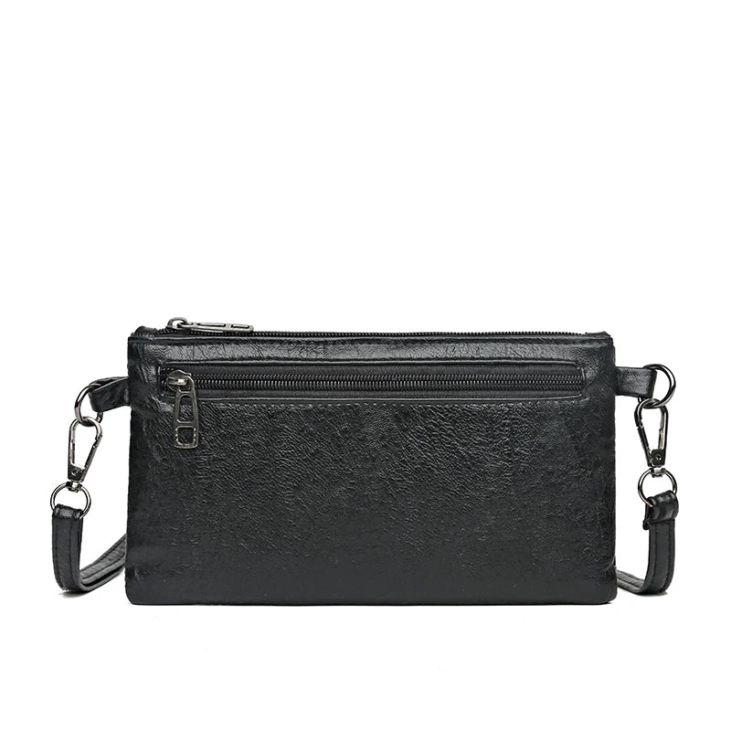 Vintage Envelope Shoulder Bag PU Leather Clutch Crossbody Handbag