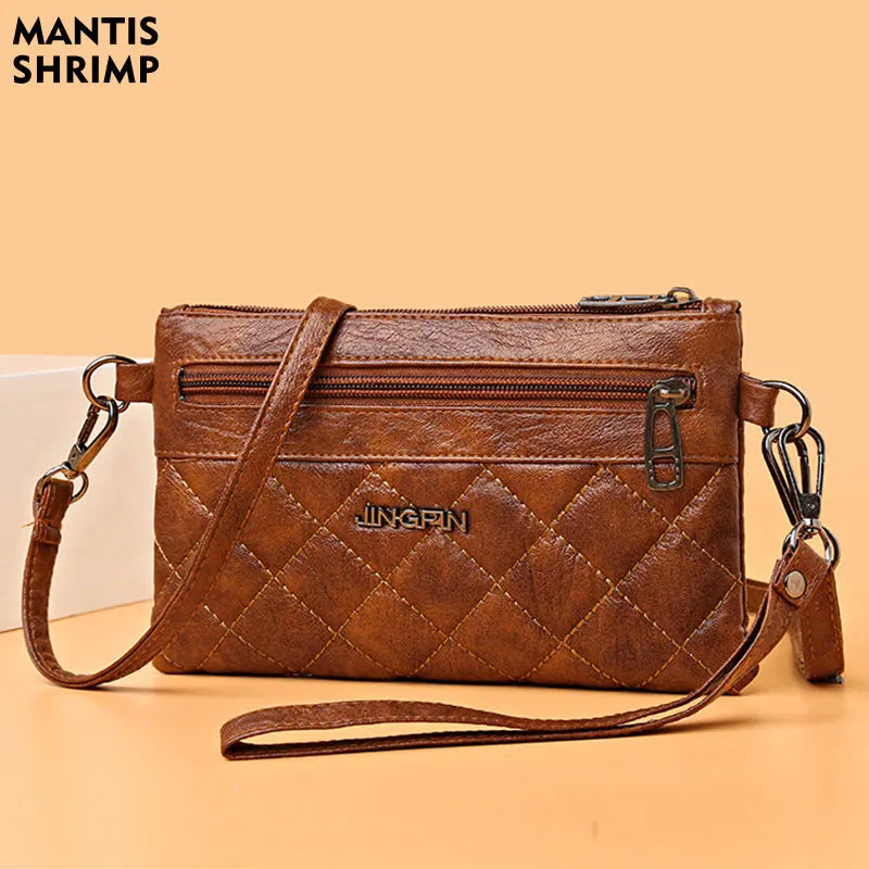 Vintage Envelope Shoulder Bag PU Leather Clutch Crossbody Handbag