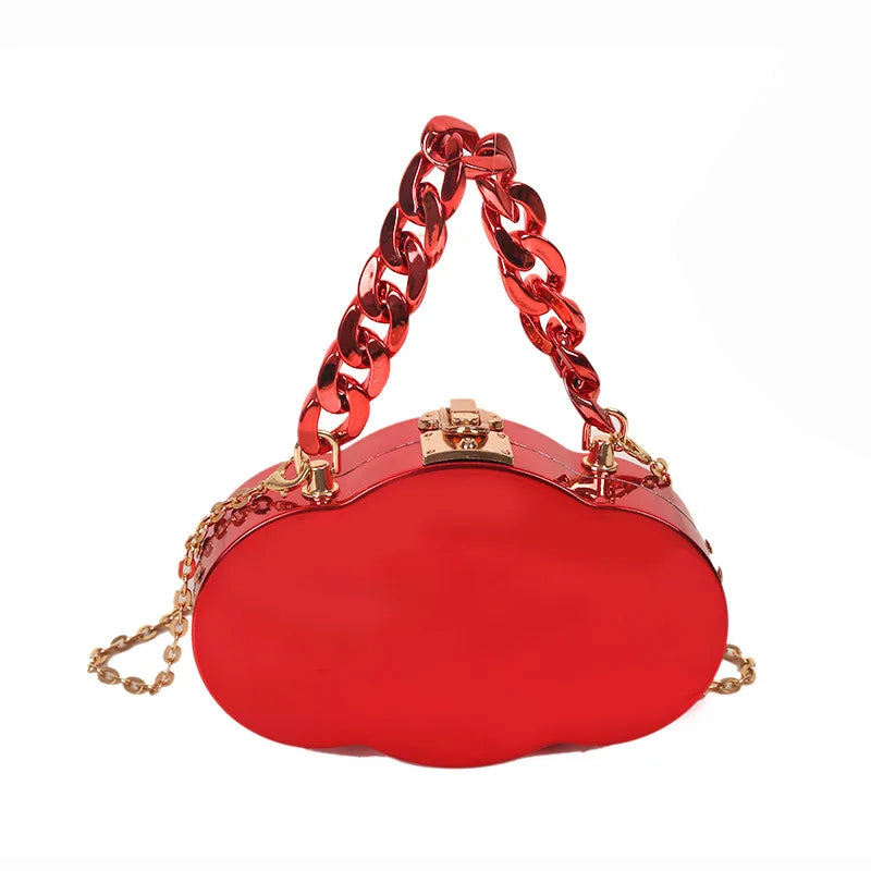 Women Silver Shoulder Bag Chain Messenger Handbag Purse Ladies Dinner Bag