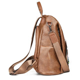 Multifunction Women Backpack School Bag Leather Sac A Dos