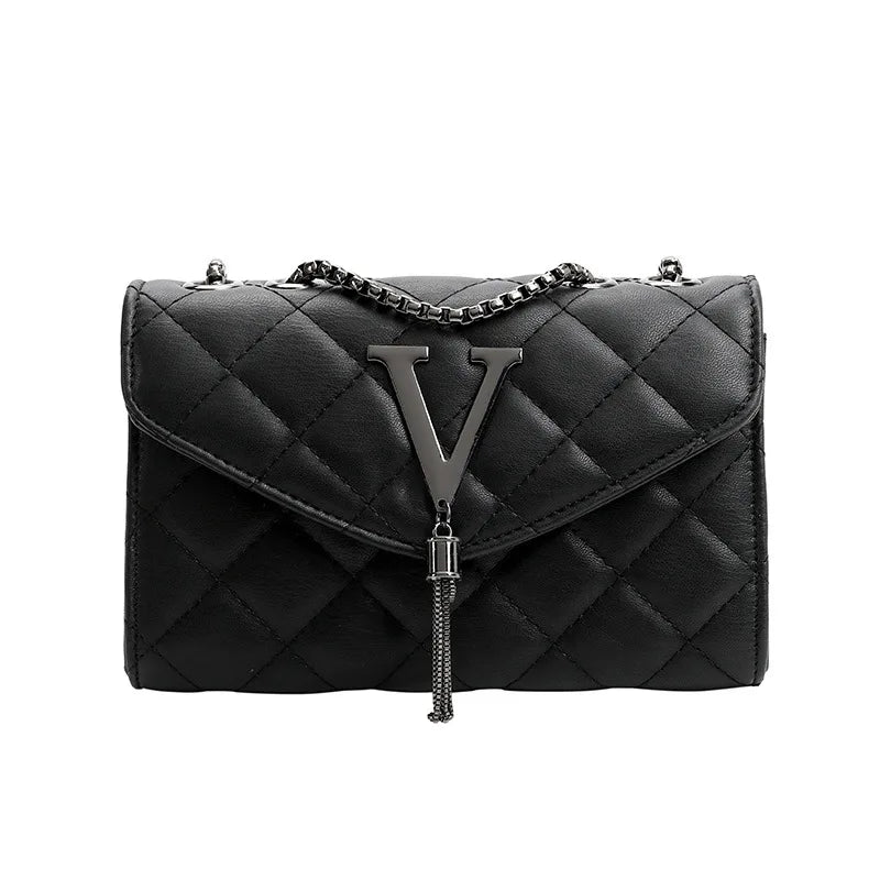Women Bags Tassel Chain Square Shoulder Messenger Crossbody Bag Famous Mobile Ph