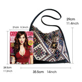 Patchwork Bohemian Style Tote Large Capacity Shoulder Bag