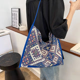 Patchwork Bohemian Style Tote Large Capacity Shoulder Bag