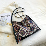 Patchwork Bohemian Style Tote Large Capacity Shoulder Bag