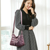 Women Bags Shoulder Bag Washed Leather Handbags Vintage Shoulder Crossbody Class