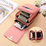 Soft Leather Wallets Touch Screen Cell Phone Purse Handbag