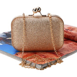 Women Bling Evening Party Handbag Wedding Ball Clutch Bag With Chain
