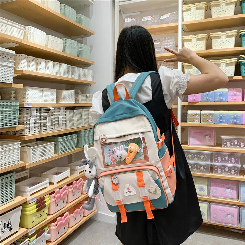 Nylon Travel Mesh School Backpack Laptop Book Bag