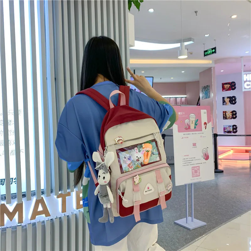 Nylon Travel Mesh School Backpack Laptop Book Bag