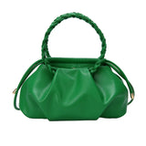 Braided Handle Top-handle Bag Vintage Tote Soft Shoulder Bag