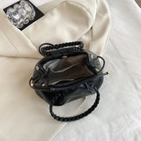 Braided Handle Top-handle Bag Vintage Tote Soft Shoulder Bag