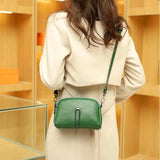 Women Leather Messenger Bags Small Shoulder Handbag Cowhide Crossbody