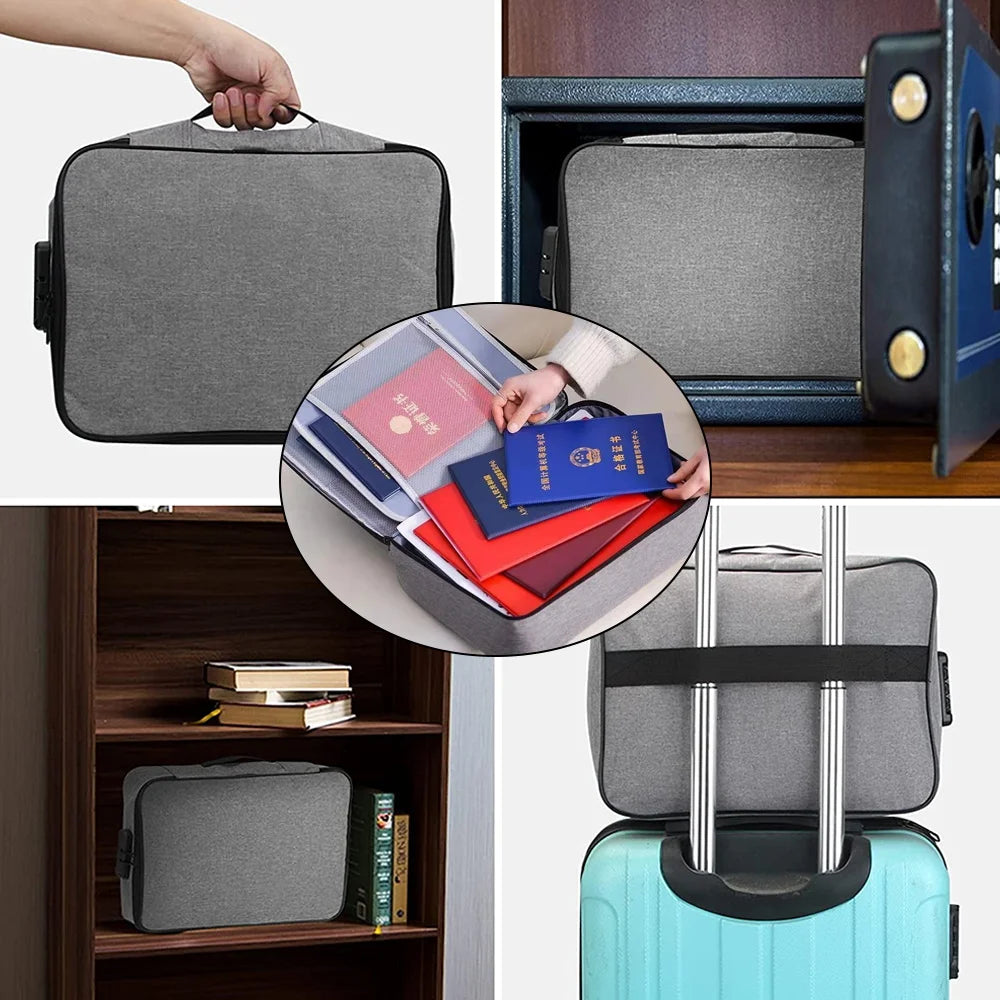 Large Travel Lockbox File Organizer Handbag