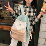 Women Canvas Backpack Shoulder Bag School Bag for Teenage Girl