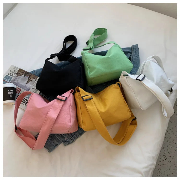 Women Canvas Bag Adjustable Shoulder Shopping Bags