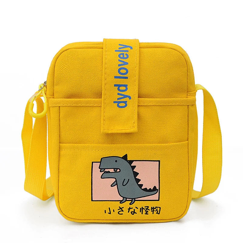 Cartoon Dinosaur Printed Mini Cross-body Shoulder Bag
