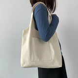 Cat Printed Canvas Handbag Large Capacity Beach Tote Bag