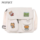 Women Canvas Harajuku Crossbody Tote for Outdoor Traveling