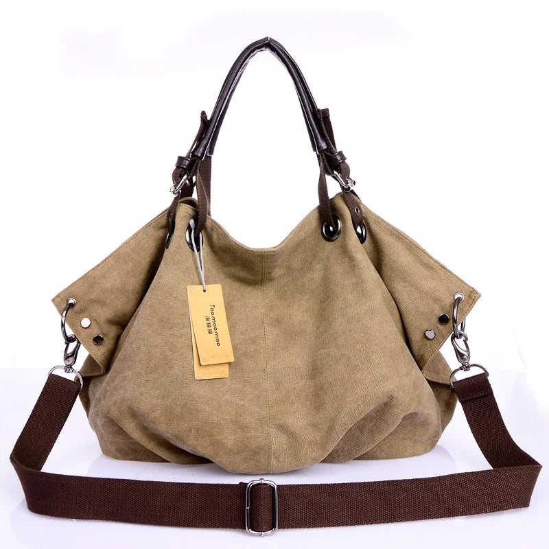 Women Canvas Crossbody Messenger Bag Large Shoulder Handbag