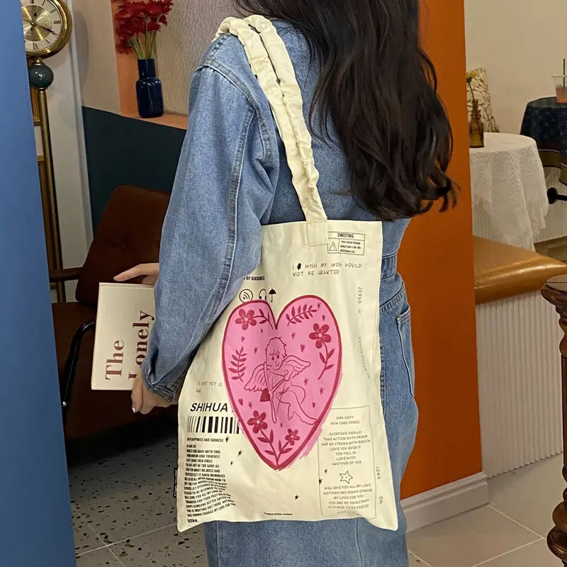 Women Canvas Shopping Bag Eco Handbag Tote Reusable