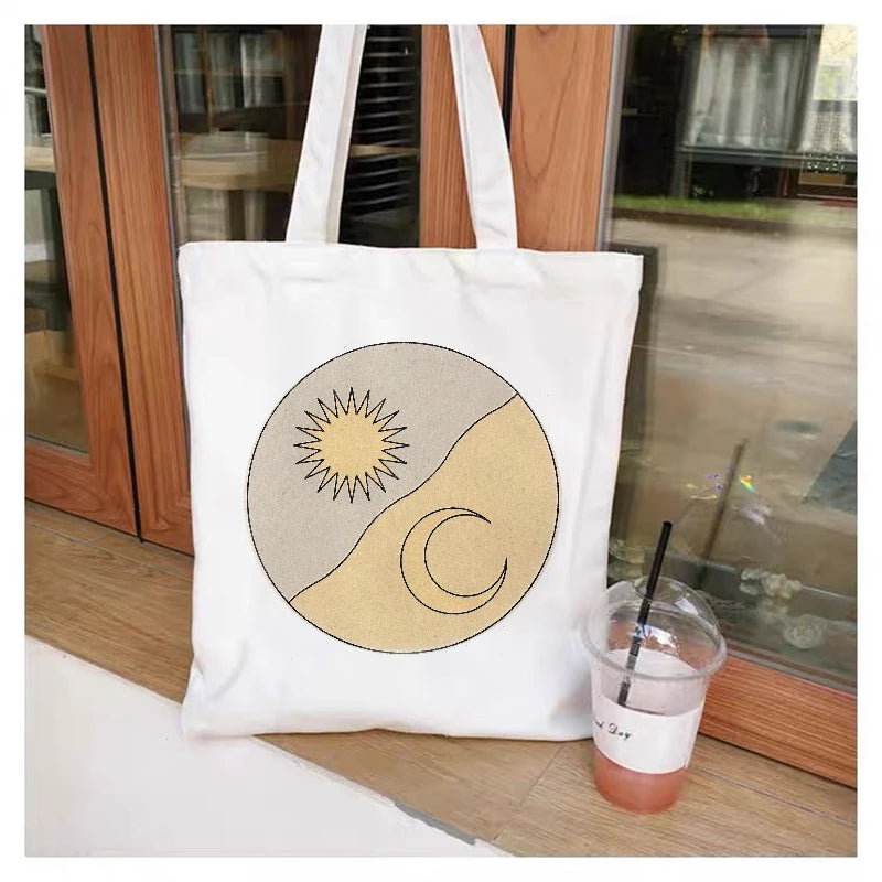 Universe Print Canvas Shopping Bag Eco Handbag Tote