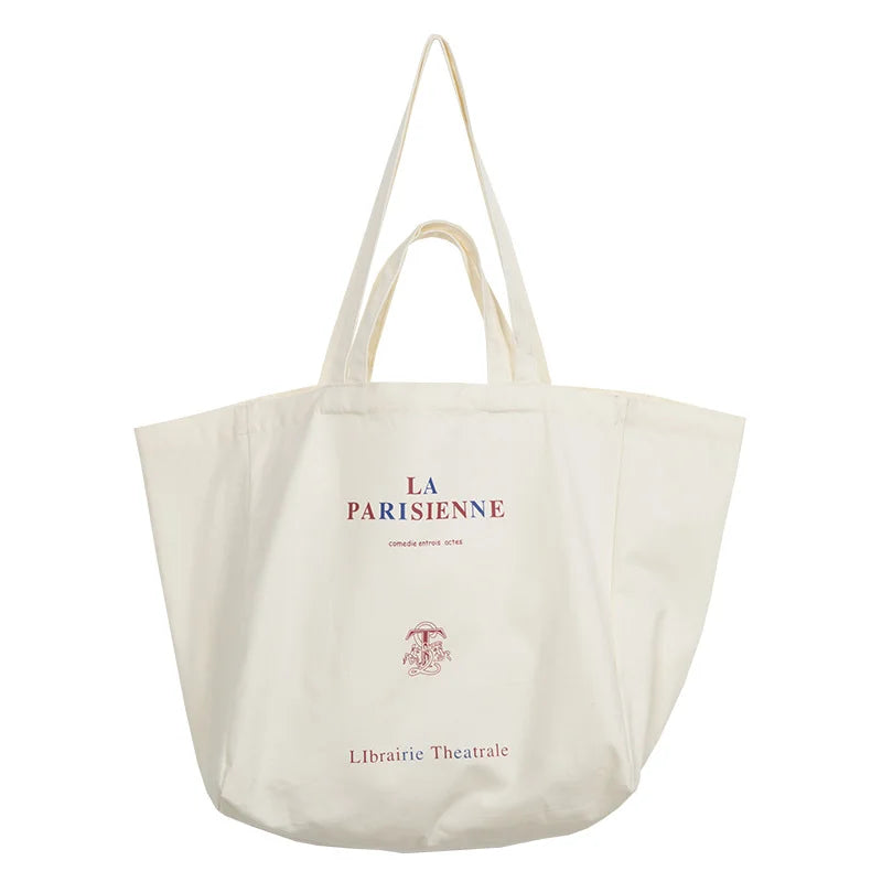 Women Canvas Tote Bag Large Reusable Grocery Eco-Friendly Shoulder Handbag