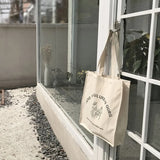 Women Canvas Shoulder Bag Books Print Ladies Casual Handbag Tote Bag