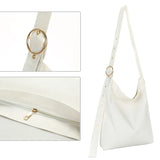 Canvas Shoulder Bag for Women Crossbody Handbag Tote Zipper Messenger Girls