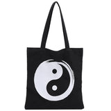 Canvas Shoulder Bag Printed Ladies Reusable Shopping Bags Cotton Unisex