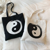 Canvas Shoulder Bag Printed Ladies Reusable Shopping Bags Cotton Unisex