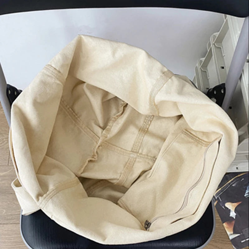 Women Canvas Shoulder Bags Large Capacity Handbag Tote