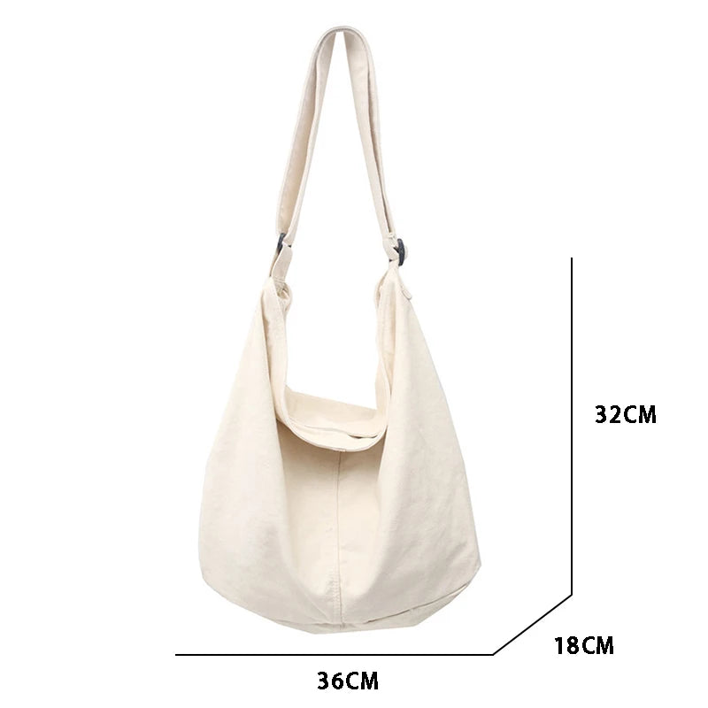 Women Canvas Shoulder Bags Large Capacity Handbag Tote