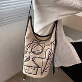Vintage Canvas Shoulder Bag Crossbody Handbag Graffiti Harajuku Casual