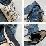 Vintage Canvas Shoulder Bag Crossbody Handbag Graffiti Harajuku Casual