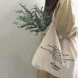 Women Canvas Tote Handbag Soft Cloth Shoulder Bags Girls Reusable Folding Bags