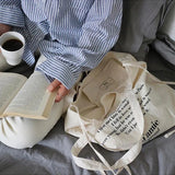 Women Canvas Tote Handbag Soft Cloth Shoulder Bags Girls Reusable Folding Bags