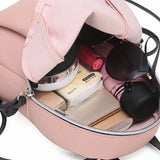 Women Casual PU Leather Mini Backpack Traveling Bags Student Bookbags